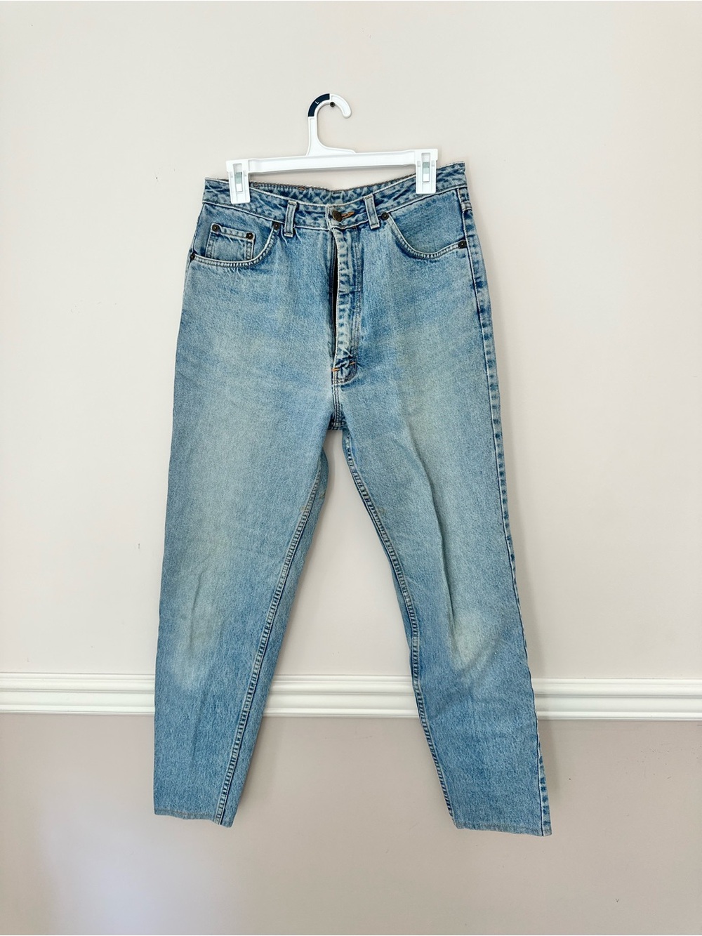 Vintage IKEDA Classic Straight Leg Women's Jeans in Light Blue